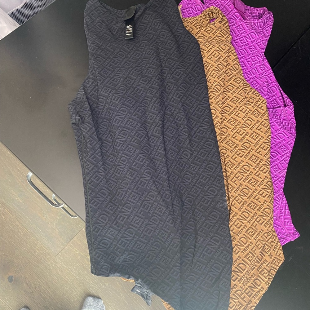 Three body suits for $600 size small. Tank body suit skimsfendi from rare